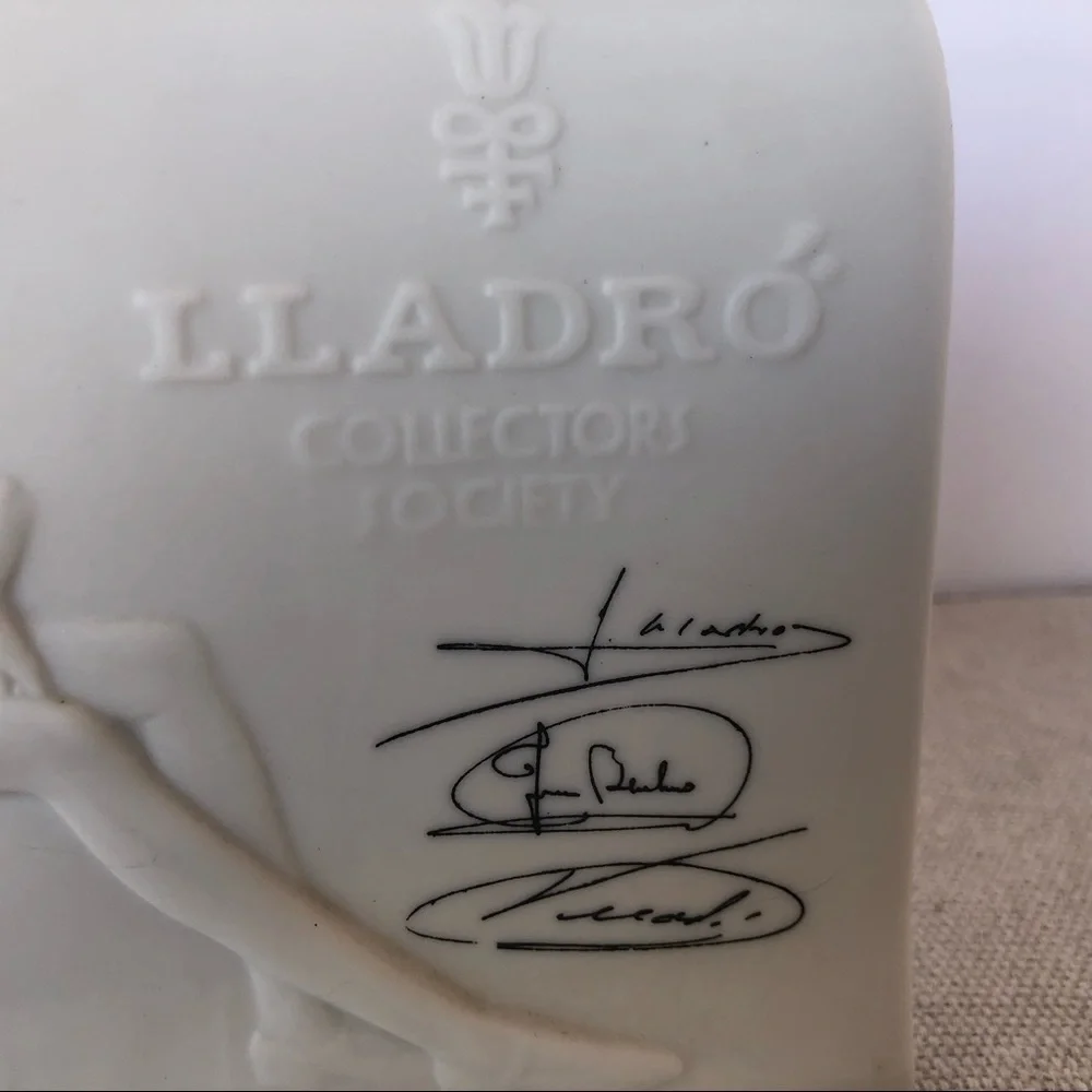 Lladró Collector’s Society Vintage White Porcelain Bisque Don Quixote Plaque - Picture 8 of 8